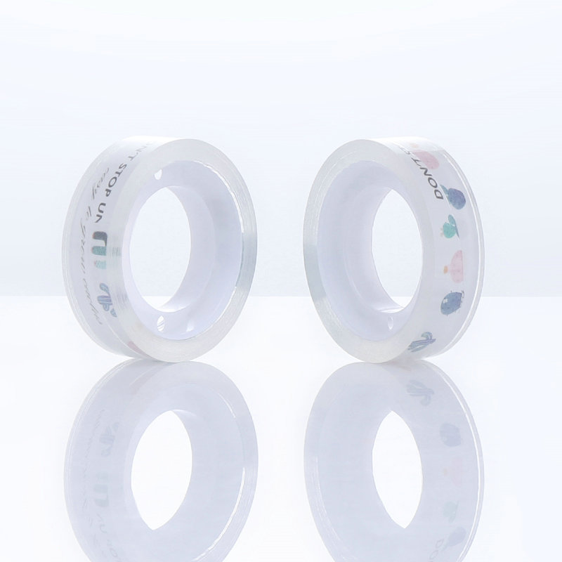 Bedrucktes, individuelles, superwasserdichtes, transparentes Kawaii-Klebeband, unsichtbares 12-mm-Briefpapierband für das Schulbüro