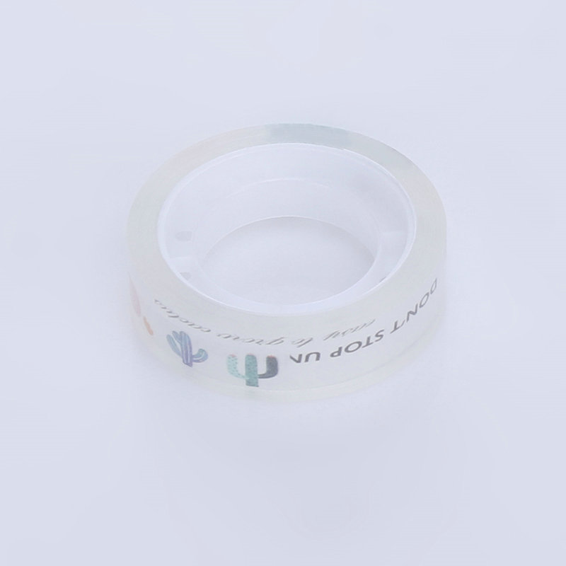 Bedrucktes, individuelles, superwasserdichtes, transparentes Kawaii-Klebeband, unsichtbares 12-mm-Briefpapierband für das Schulbüro